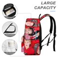 thumbnail image 4 of Pequeño Almuerzo-theme Backpack, Campus style schoolbag Bookbag with Adjustable Shoulder Straps And Large Zip Compartment, Unisex Travel Bags.42x30x15cm, 4 of 6
