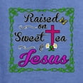 thumbnail image 3 of Wild Bobby, Raised On Sweet Tea & Jesus, Inspirational Christian, Men Graphic Tee, Vintage Heather Blue, X-Large, 3 of 5
