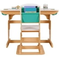 thumbnail image 4 of KidKraft Grow Together™ Pocket Adjustable Wooden Desk and Chair, Natural, 4 of 15
