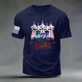 thumbnail image 5 of Rotm Mens American Flag Shirt T-Shirts for Men Short Sleeve Round-Neck Independence Day Print Casual Shirts Dark Blue,2XL, 5 of 6