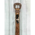 thumbnail image 4 of Aesthetic Floral Pattern Tooled Western Belt, 4 of 9