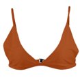 thumbnail image 4 of adviicd Women's Triangle Bralette Unlined Seamless Bra No Underwire Sexy Comfortable Everyday Bra Brick Red, XL, 4 of 4