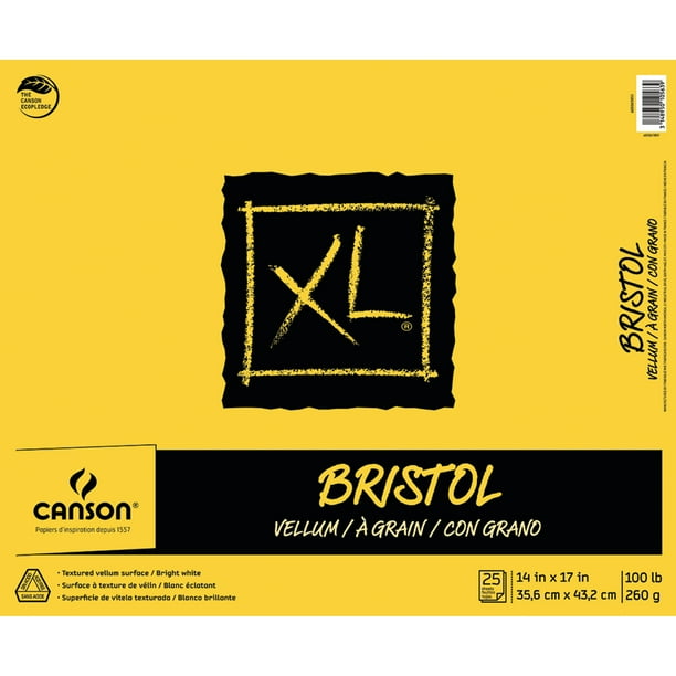 Canson XL Bristol Pad, Vellum, 14in x 17in