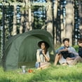 thumbnail image 3 of Gymax 1-Person Outdoor Camping Tent Cot Compact Elevated Tent Set W/ External Cover Green, 3 of 10