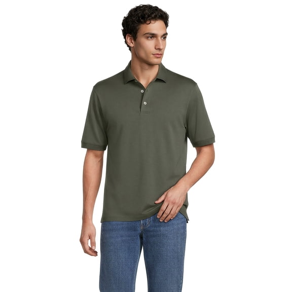 Lands' End Men's Short Sleeve American-grown Supima Cotton Polo Shirt