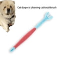 thumbnail image 4 of Cepillo de dientes para mascotas de tres lados, cepillo suave para perros, herramienta para tartar de mal aliento (azul), 4 of 5