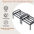 thumbnail image 5 of HOMREST Metal Outdoor Ottoman, 2-Piece Aluminum Footstool w/Removable Cushion, Multipurpose Footrest Stool Additional Seating, Set of 2 Outdoor Ottomans for Patio Deck (Beige), 5 of 6