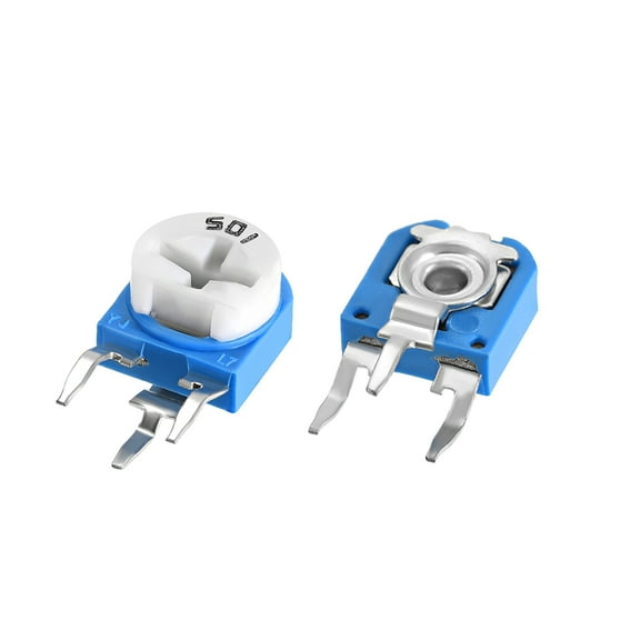Uxcell Trimmer Potentiometer 500R Ohm Adjustment Horizontal Variable Resistor 20pack