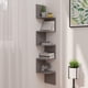 thumbnail image 2 of Estante de Esquina de Pared vidaXL Elegante de Madera Ingenierizada Gris 19x19x123 cm, 2 of 8