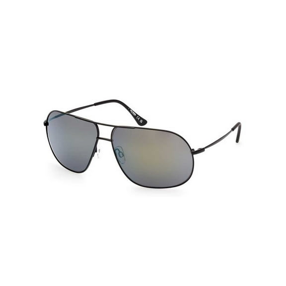 Harley-Davidson Men's Metal Pilot Sunglasses, Matte Black Frames & Mirror Lenses, Harley Davidson