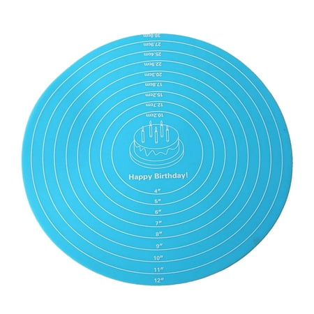 

Confectionery And Pastry Multi-function Cooking Pad Round Silicone 30cm - Blue