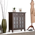 thumbnail image 5 of Simpli Home Acadian 36 inch Wide Solid Wood Transitional Entryway Storage Cabinet in Brunette Brown, 5 of 5