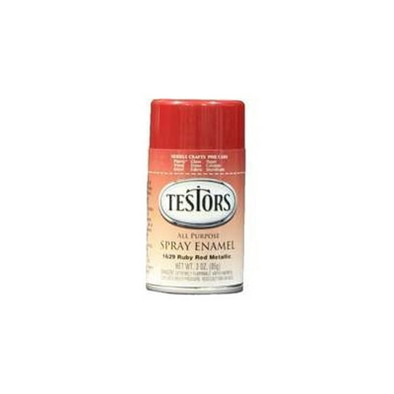 Testors 1629T Enamel Spray Paint Metal Flake Red 3 Ounce