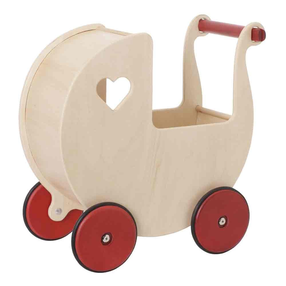 MOOVER Doll Pram, Natural Wood