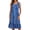 c-Blue, variant on Women’s Cotton Nightgown, White & Blue Floral Print Sleeveless Ruffled Hem Loose Muumuu Sleep Dress,L