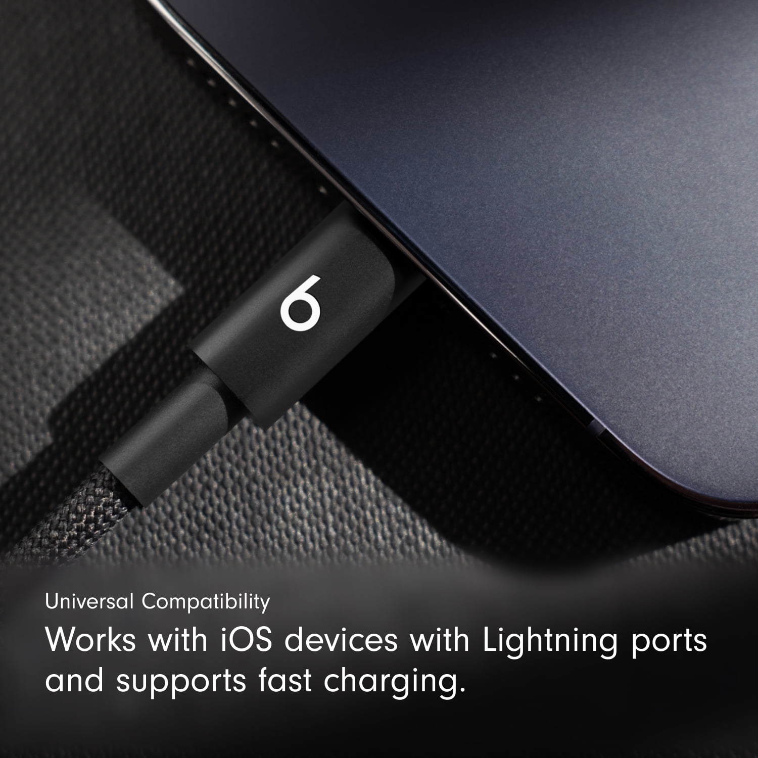 Beats USB-C to Lightning Woven Short Cable (20 cm) - Bolt Black