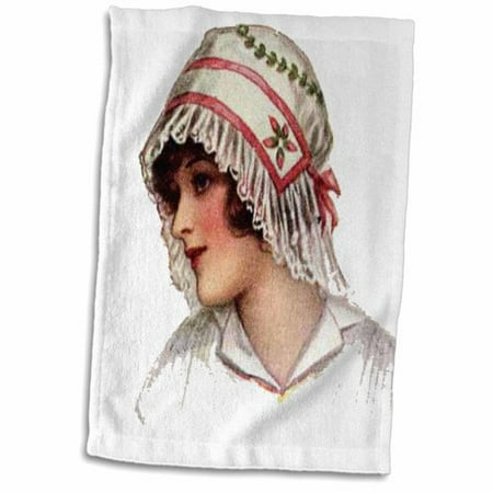 - Symple Stuff Victorian Lady with Lace Bonnet Towel