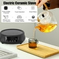 thumbnail image 2 of 800w Electric Mini Stove Hot Plate, Portable Electric Ceramic Stove With Adjustable Power Levels Countertop Burners ElectricHot Plate For Boiling Water Making Tea And Coffee(black), 2 of 8