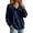 Navy -BY28, variant on Dwellite Womens Knit V Neck Sweater Long Sleeve Fall Tops Lightweight Basic Pullover Tops White XL