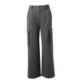 thumbnail image 7 of qolati Cargo Pants for Women Baggy Multiple Pockets Stretchy Wide Leg Joggers Pants Casual High Waisted Y2k Streetwear Lounge Trousers, 7 of 7