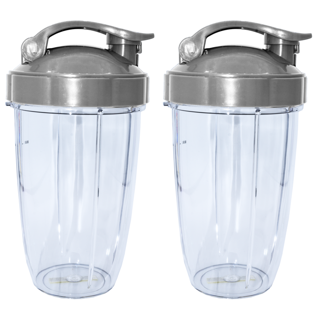 Blendin Pièces de Rechange, Compatible avec Nutribullet Mélangeur Extracteur de Jus 600W et 900W (2 Hauts 2 à Couvercle Rabattable)