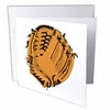 3dRose Baseball Glove, Greeting Cards, 6 x 6 inches, set of 6