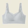 thumbnail image 2 of BangWanChi Womens Underwear and Bras Push up Women's Sexy Bra-thin Cup No Steel RingUnderwear Gathered Sleep Bra Gray XL, 2 of 4
