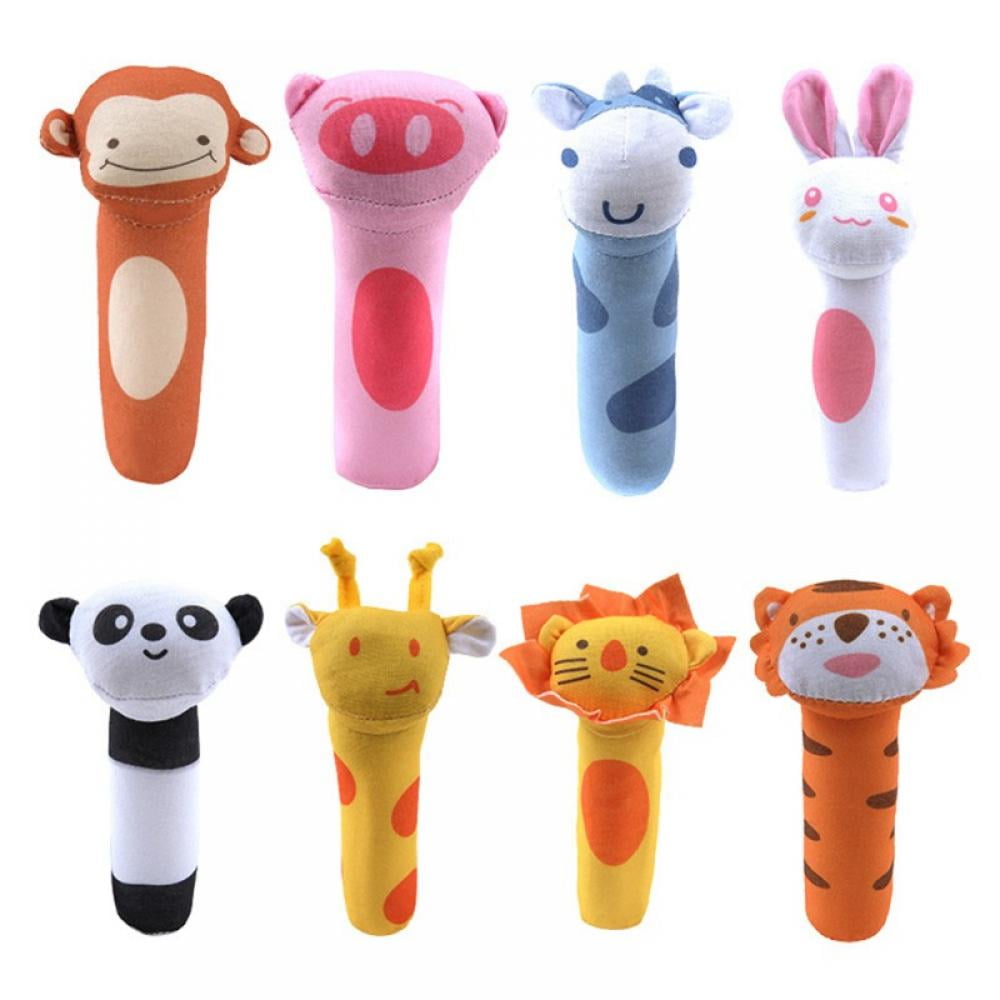 Baby Animal Handbells Musical Developmental Toy Bed Bells Soft Toys Rattle 13CM 