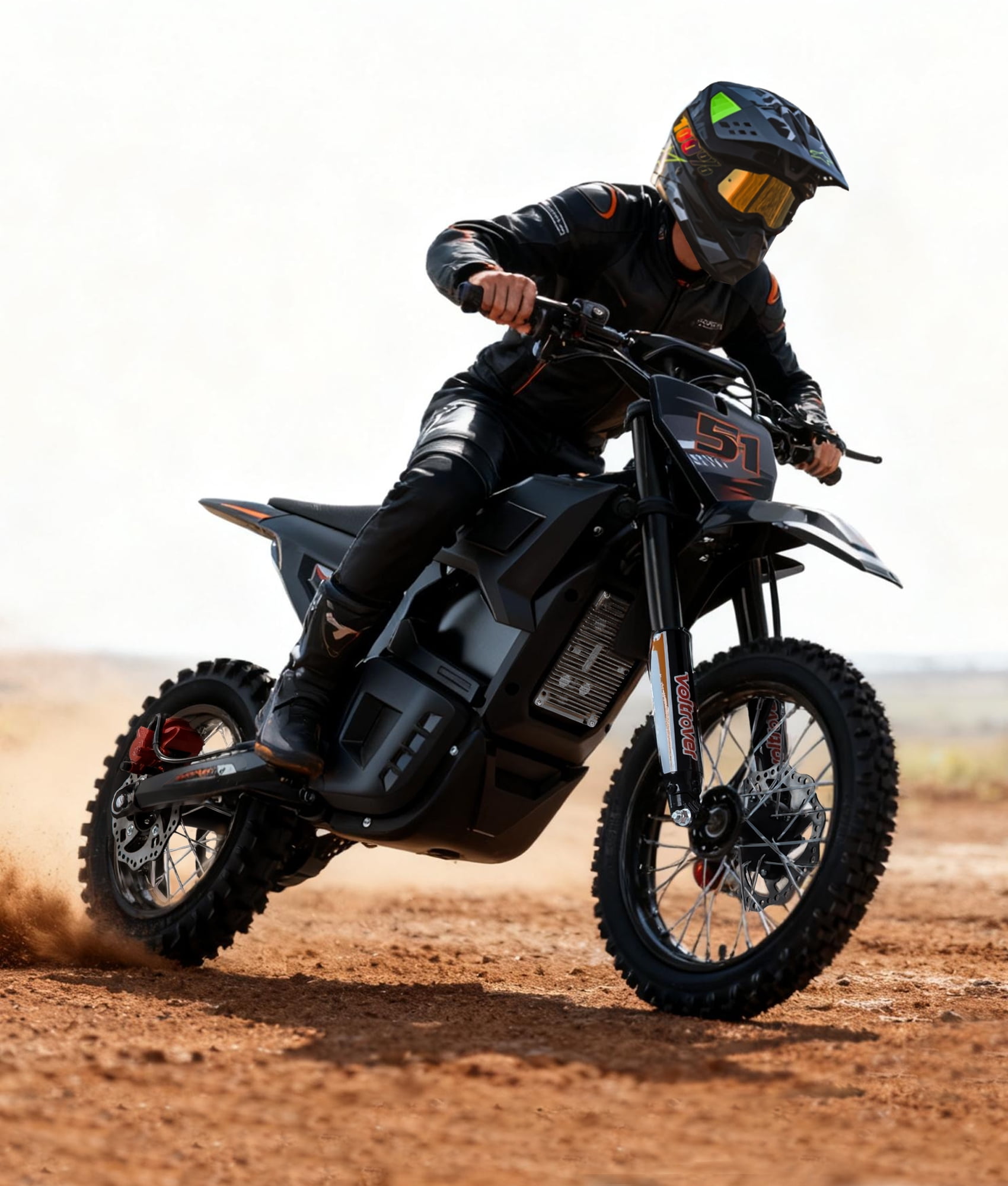 Electric Dirt Bike for Adults & Teens 13+, 2000W Off-Road Electric Motorcycle, 48V 21Ah Removable Battery, 37MPH Fat Tire E Dirt Bike with Hydraulic Brakes, Family Trail Riding Gift-Black