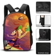 thumbnail image 3 of Phineas And Ferb 3Pcs Bookbag Sets Backpack with Lunch Bag And Pencil Case for Work Office Travel, 3 of 8