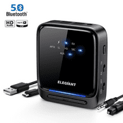 ELEGIANT Bluetooth 5.0 Transmitter Receiver for TV, 2-in-1 Wireless Bluetooth Audio Adapter, 2 Devices Simultaneously, 3.5mm AUX RCA Stereo Output, Low Latency for Car Home Sound System, Giftable - Best Reviews Guide