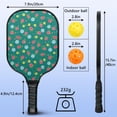 thumbnail image 4 of Pickleball Paddles Set,Pioneer Flower Floral Print Pattern Fiberglass Surface Pickleball Racket Set with 2 Indoor Outdoor Pickleball Balls and Pickleball Bag,Pickle-ball Equipment, 4 of 6