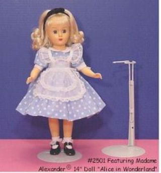 Doll Stands set of 6 White Painted Metal for Dolls 3 to 5 inches no.1001 
