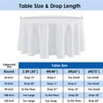 thumbnail image 3 of 108" Round Polyester Tablecloth White- 1pc. for Home décor, Weddings, Party events, or Restaurants., 3 of 6