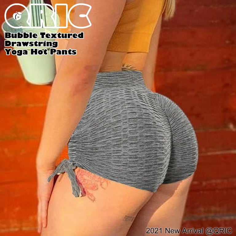 QRIC TikTok Leggings Short for Women High Waisted Yoga Pants - Gym Ruched  Butt Lifting Workout Running Hot Shorts 