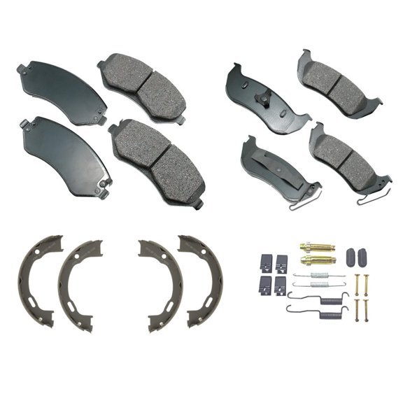 Fits For 03-07 Jeep Liberty Ceramic Pads Parking Brake Shoes Springs 4pc