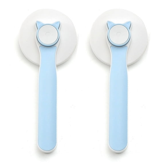 BESTSKY 2Pcs Cat Brush, Ergonomic Silicone Dog Brush, Gentle Soft Bristles Cat Stuff,Blue