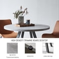thumbnail image 5 of Jiexi 35" Round Easy To Clean Dining Table, Gray, 5 of 6