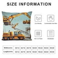 Kids Construction Bed Sheets Full Excavator Truck Fitted Sheet for Boys