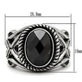 thumbnail image 4 of Anillo Color Plata Para Hombres de Acero Inoxidable Onyx Diseno Futurista, 4 of 5