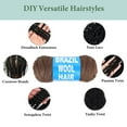 thumbnail image 5 of 2/3/4 Roll Natural Black Brazilian Wool Hair Yarn for Jumbo Braids Braiding Hair for Soft Faux Locs Goddess Locs Hair Extension Senegalese Twist Crochet Hair for Black Women(Natural Black,6Roll), 5 of 6