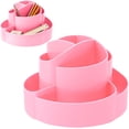 thumbnail image 2 of Ageoie Pencil Pen Holder for Desk Multi Slots Rotating Desk Organizers Desktop Storage Stationery Supplies Organizer Cute Pencil Cup Pot for Office, Home, Pink, 2 of 6