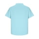 thumbnail image 3 of Camisas de Lino de Manga Corta de los Hombres de Color Sólido Mezcla de Lino de Algodón, Collar Plegable Casual Camisas Casuales de los Hombres, 3 of 5