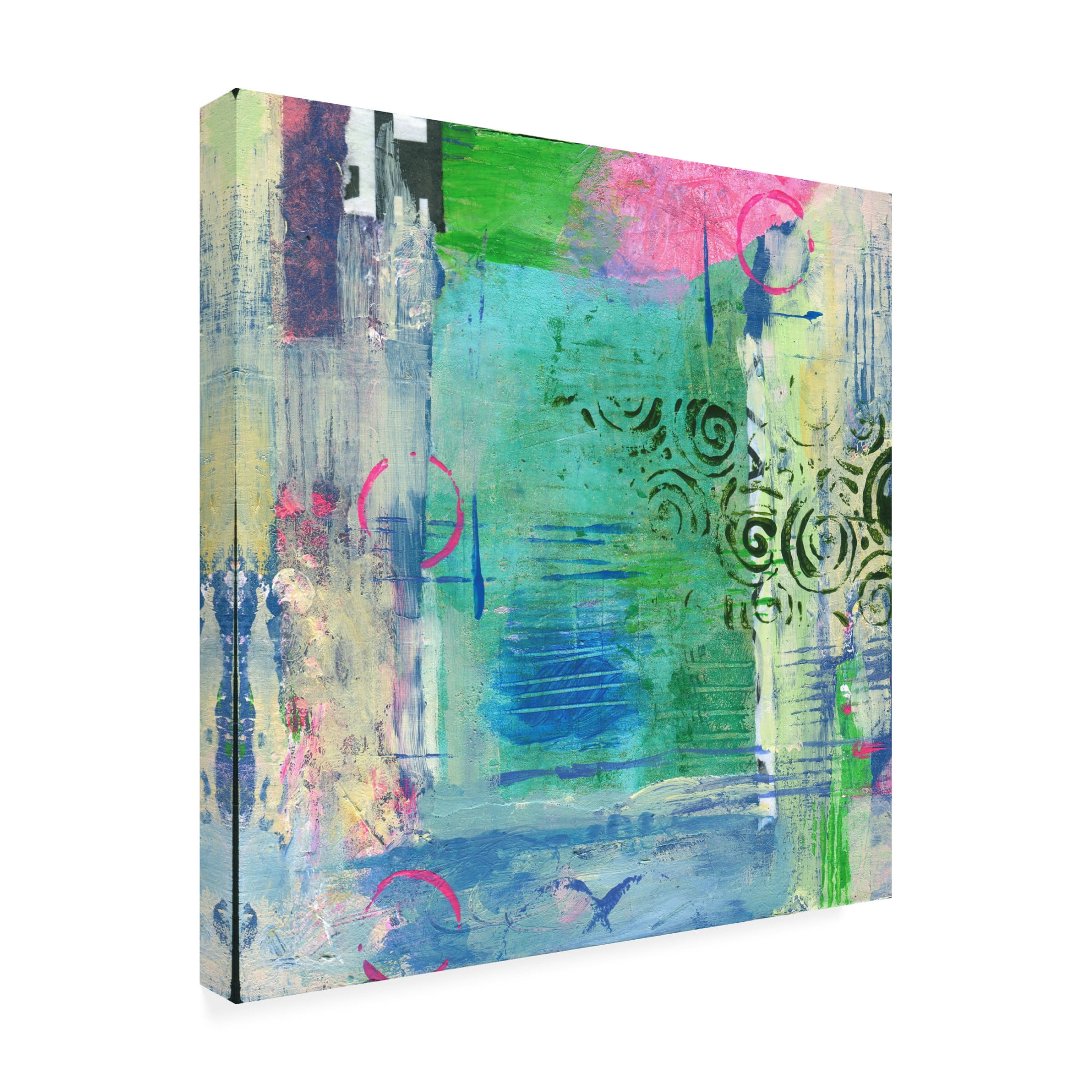 Canvas Wall Art - Fiona Stokes Gilbert 'Springtime' Wall Art for Living Room, Bedroom, or Office Décor by Trademark Fine Art - 35 x 35 Inches