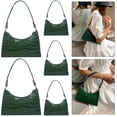 thumbnail image 4 of Bolso de Mano de Piel Sintética Cgtredaw Elegante para Mujer 5 Uds Color Verde, 4 of 9
