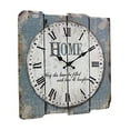 thumbnail image 2 of Stonebriar Worn Blue 15" Square White Wall Clock, 2 of 6
