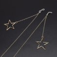 thumbnail image 2 of Non-slip popular metal glasses rope silver five-star pendant handmade glasses chain, 2 of 5