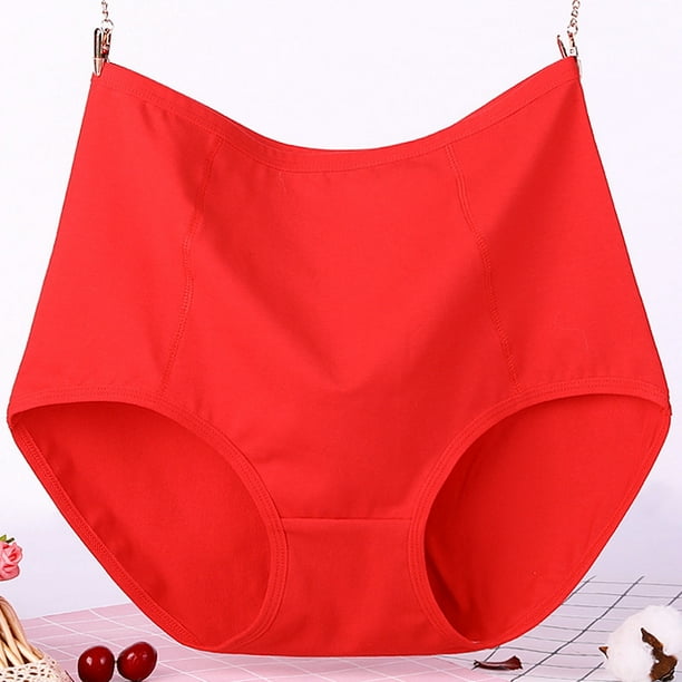 Women's large size xl-6xl underwear high waist soft cotton underwear breathable comfortable high waist underwearpangjing