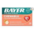 thumbnail image 1 of Aspirina Bayer 81mg Masticable: 216 Tabletas (6 Pack) – Sabor Naranja, Baja Dosis para Alivio de Dolor y Salud, 1 of 3