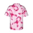 thumbnail image 3 of Bixox Men's Hawaiian Shirts Men's Breast Cancer Ribbons Awareness Print Short-Sleeve Shirt-X-Large, 3 of 8